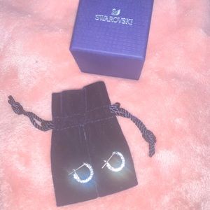 Swarovski huggie earrings